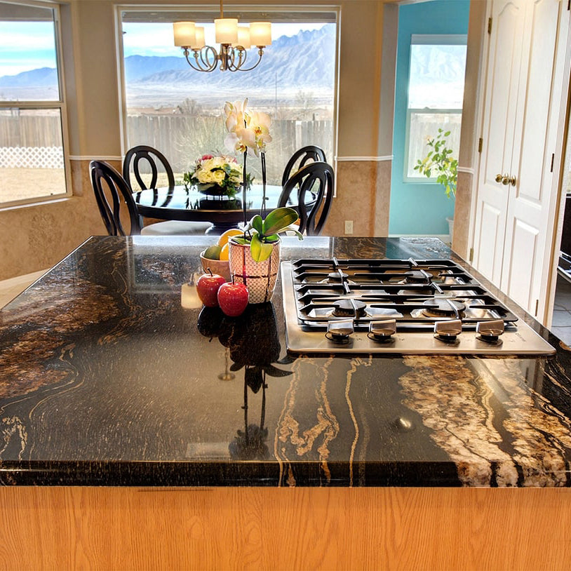 Black & Gold Granite Countertops