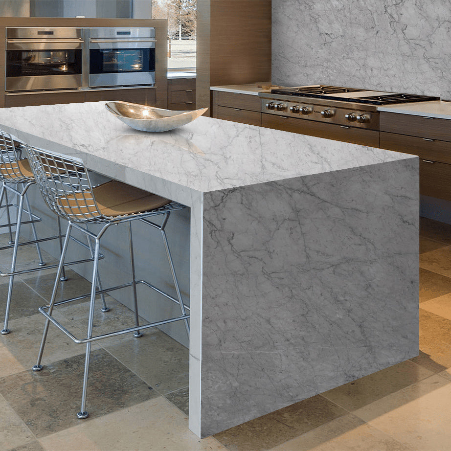 Carrara Silver Honed Marble Countertop