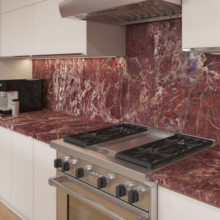 Red Ravel Jasper Marble Countertop