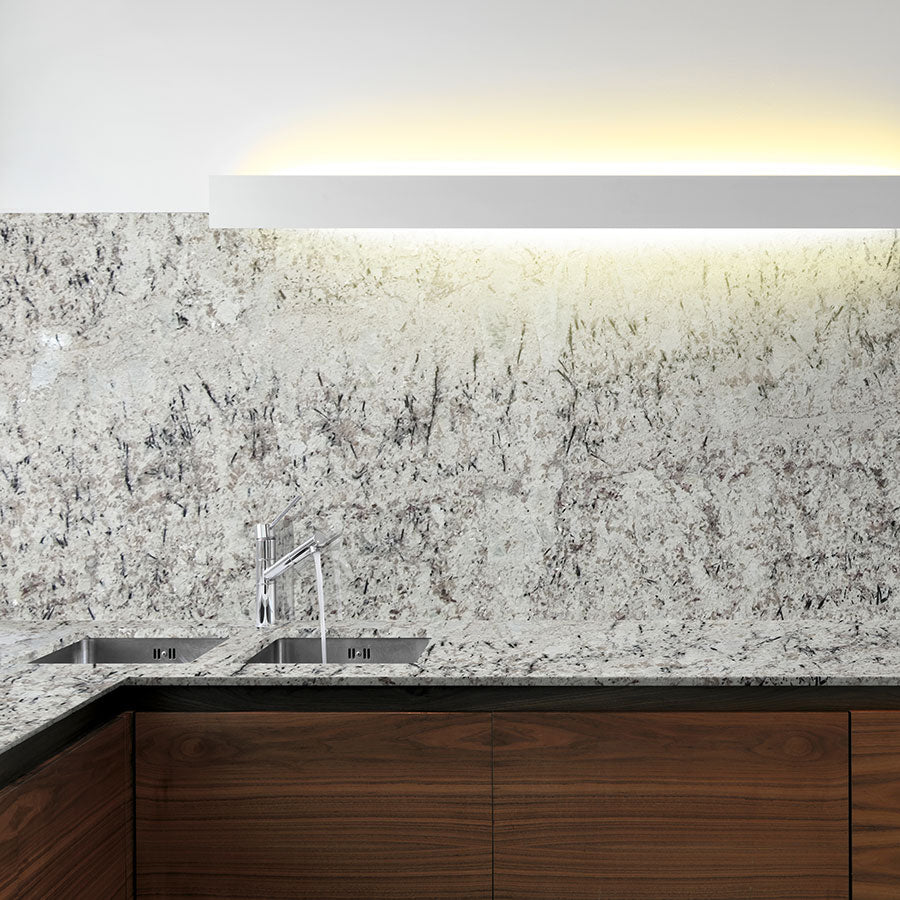 White Galaxy Granite Kitchen Countertops